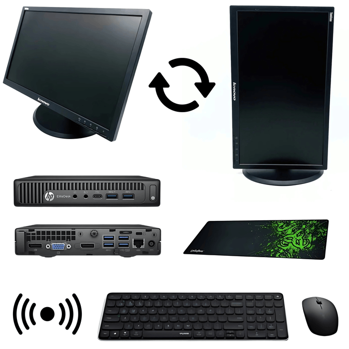 Pack Complet – HP EliteDesk i5 6e + Écran Lenovo + Imprimante + Clavier/Souris/Tapis