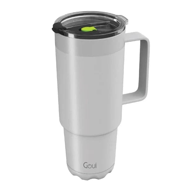Goui TUMBLER – Gobelet Thermique en Acier Inoxydable avec Poignée (Blanc Neige)