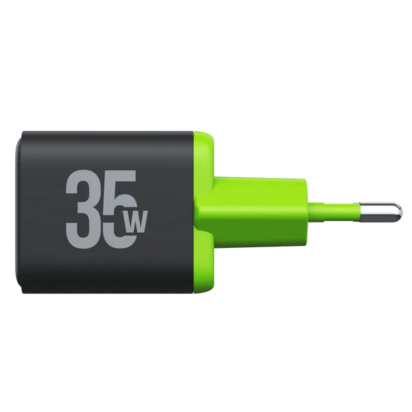 Goui GAN 35 | Chargeur Mural 35W – Chargeur compact avec technologie GaN, offrant une charge rapide et efficace jusqu'à 35W pour appareils USB Type-C