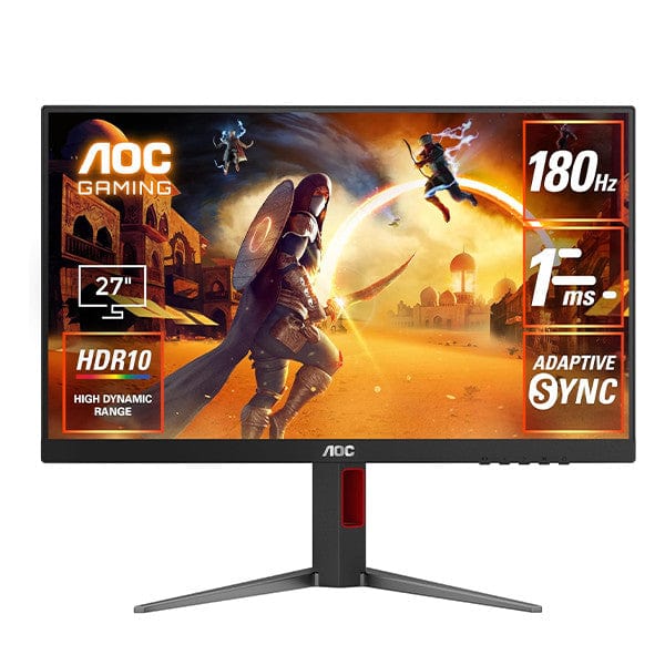 AOC 27G4 27" – Moniteur gamer Full HD, 180 Hz, dalle Fast IPS, temps de réponse 1 ms pour une expérience de jeu fluide et immersive.chez Multitech.ma