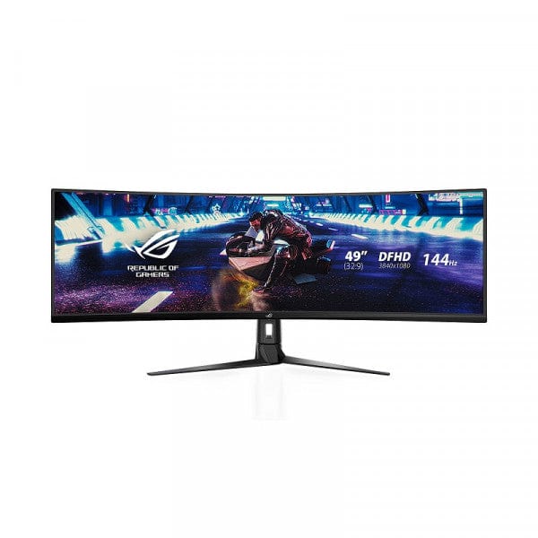 Moniteur ASUS ROG Strix XG49VQ 49" incurvé 144Hz 32:9 pour une immersion totale dans les jeux.Disponible chez Multitech.ma