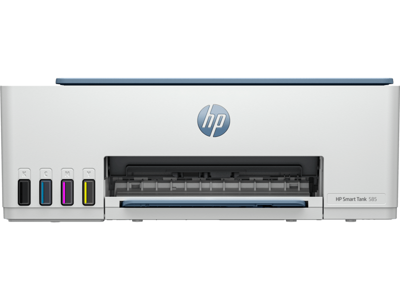 Imprimante multifonction HP Smart Tank 585 avec réservoir d’encre rechargeable, connectivité Wi-Fi, impression économique et haute autonomie, idéale pour la maison ou les bureaux à fort volume d’impression.