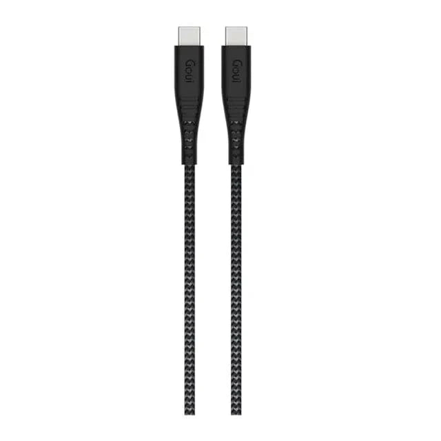 Goui FLEX Type C-C Cable 100W 1.5Mtr | Câble USB-C vers USB-C Haute Vitesse - Noir/Gris