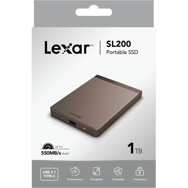 Disque dur externe Lexar SL200 SSD 1TB rapide et portable - multitech.ma