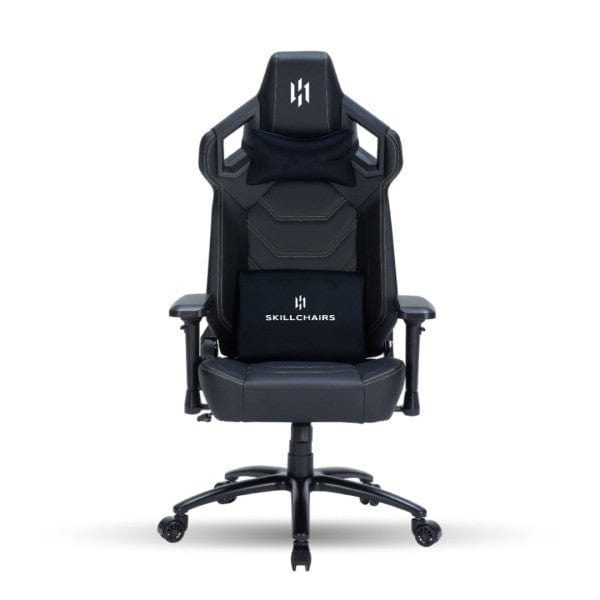 Chaise gaming Skillchairs Fortress Series noire intégrale chez multitech.ma Maroc Marrakech – design épuré, confort professionnel pour longues sessions de jeu.