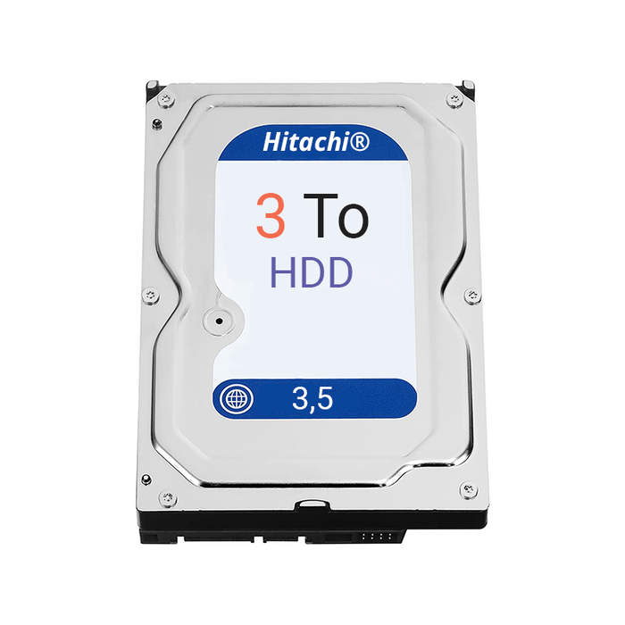 Disque dur interne Hitachi HDD 3.5" 3 To - Stockage fiable pour PC et DVR sur multitech.ma.