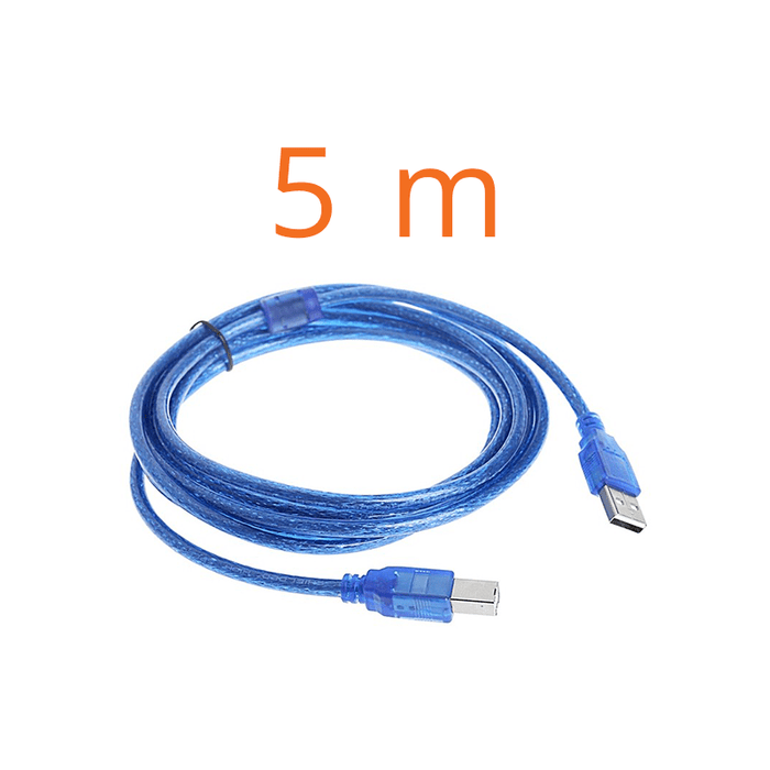 Câble imprimante USB 5m, câble de qualité supérieur pour une connexion rapide et stable entre votre PC et votre imprimante, avec une longueur étendue de 5 mètres – Découvrez-le sur multitech.ma
