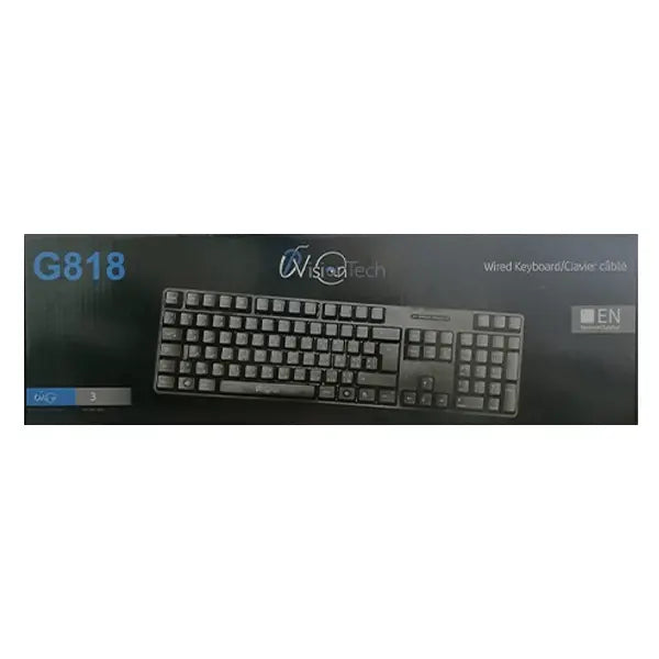 Clavier câblé VisionTech® G818 ergonomique et multimédia - multitech.ma