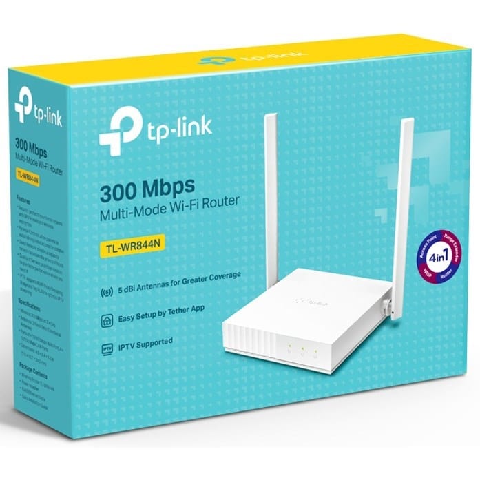 Routeur Wi-Fi TP-Link TL-WR844N 300 Mbps avec couverture renforcée, modes multiples et contrôle parental, disponible chez Multitech.ma.