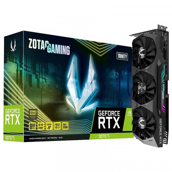 Carte graphique ZOTAC GeForce RTX 3070 Ti TRINITY 8 Go GDDR6X - Performances de jeu exceptionnelles et refroidissement avancé pour les gamers exigeants.