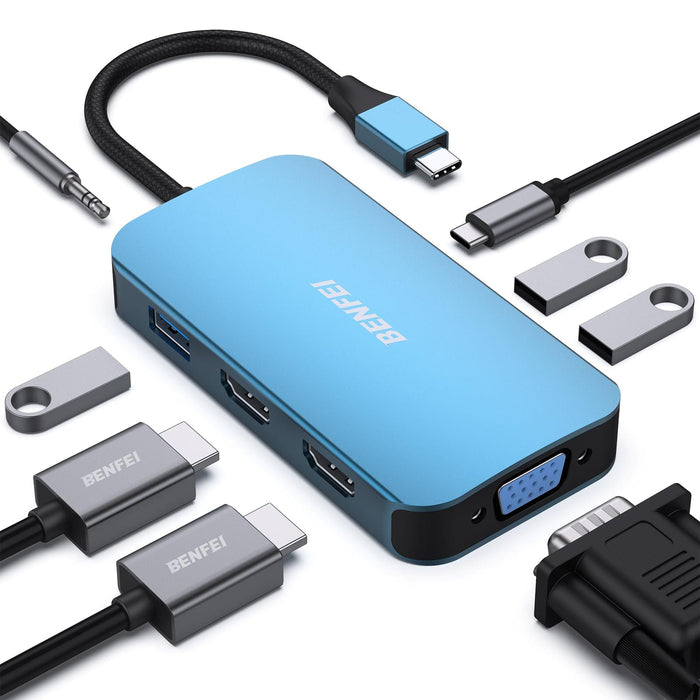 Station d'accueil USB-C BENFEI 8 en 1 triple écran