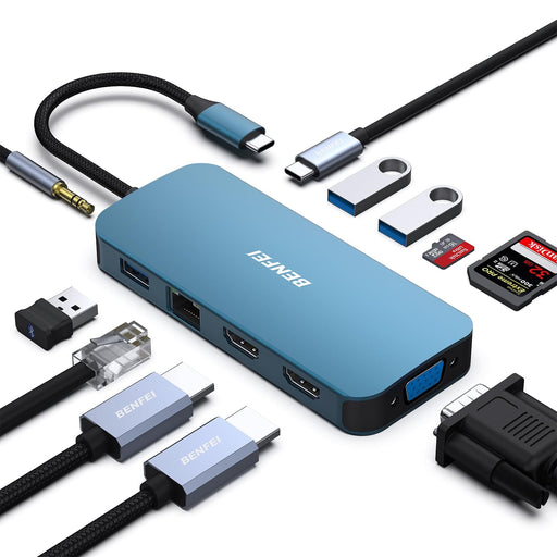 Station d'accueil USB-C BENFEI 11 en 1 triple écran