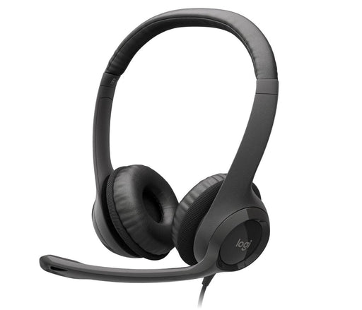 Casque-micro USB Logitech H390 noir chez multitech.ma Maroc Marrakech – micro anti-parasite, confort longue durée, idéal pour appels, visioconférences et multimédia.

