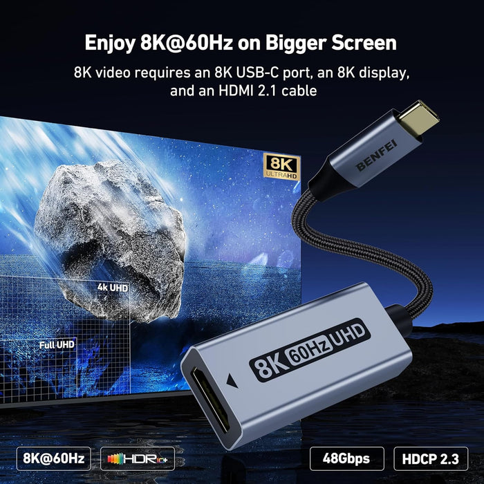 Adaptateur BENFEI USB-C HDMI 2.1 4K 240Hz