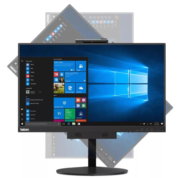 PC tout-en-un Lenovo ThinkCentre TIO 22 21.5″ FHD Intel i5 8ᵉ Gen 8Go RAM 256Go SSD chez multitech.ma Maroc Marrakech – design compact, performance fiable pour bureau.
