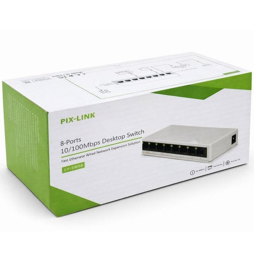 PIX-LINK LV-SW08 switch 8 ports 10/100 Mbps réseau Maroc Multitech Marrakech