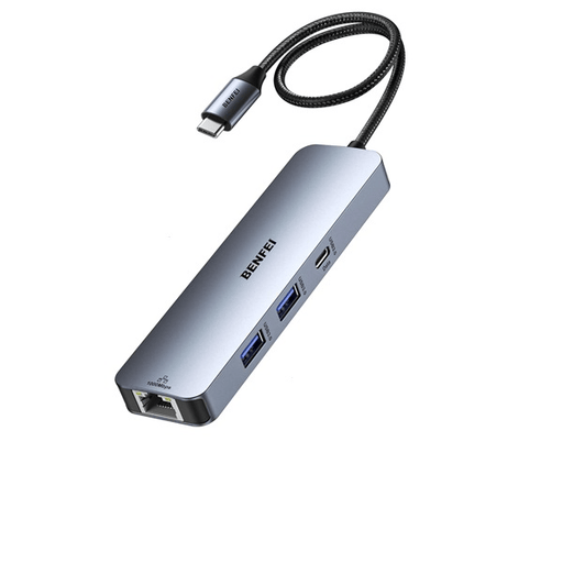 Hub USB-C BENFEI 6 en 1 gris