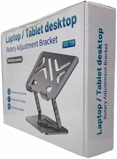 Support laptop SG-19 rotatif 360 réglable métal ventilé Maroc Multitech Marrakech
