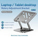 Support laptop SG-19 rotatif 360 réglable métal ventilé Maroc Multitech Marrakech