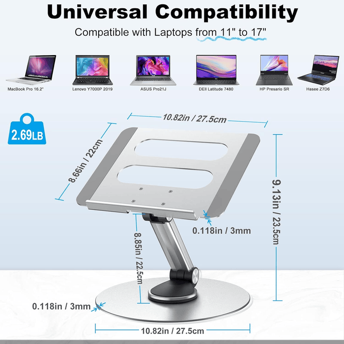 Support rotatif DINEX pour ordinateur portable 360° modèle CS-001. chez multitech Marrakech Maroc