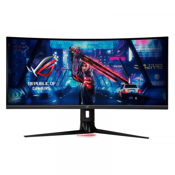 Moniteur ASUS ROG Strix XG349C 34" 180Hz incurvé avec G-SYNC, HDR400, et 3440x1440 pour des jeux immersifs.chez Multitech.ma