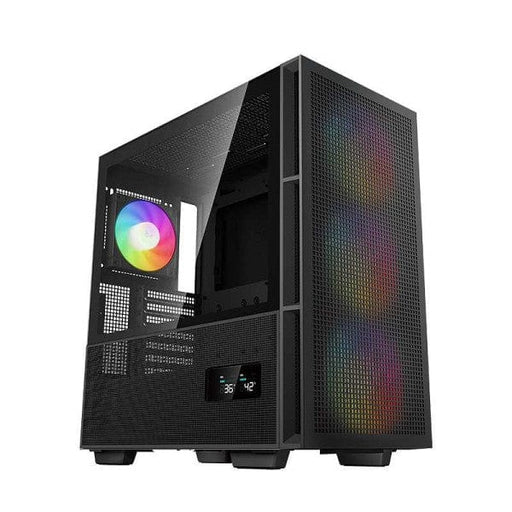 Boîtier DeepCool CH560 DIGITAL Black, boîtier avec éclairage RGB, écran LCD et panneau latéral en verre trempé chez Multitech.ma