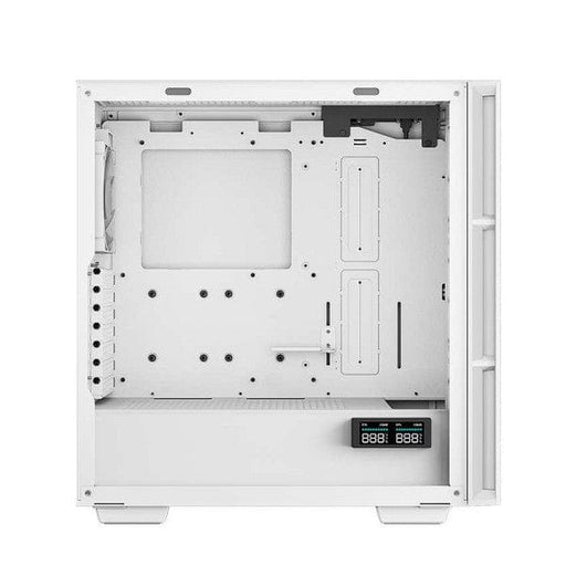 Boîtier DeepCool CH560 DIGITAL White, boîtier gaming avec ventilation optimisée, contrôle d'éclairage LCD et esthétique en blanc chez multitech.ma