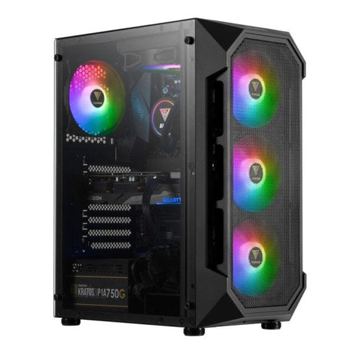 Boîtier PC Gamdias Aura GC1 Black, boîtier avec éclairage RGB personnalisable, panneau avant en mesh et refroidissement haute performance pour PC de gaming – En vente sur multitech.ma