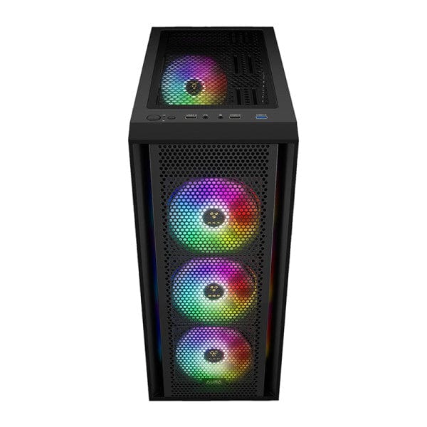 Boîtier Gamdias Aura GC2 Elite Mesh Black, boîtier avec design élégant, éclairage RGB dynamique et ventilation supérieure pour une performance de jeu optimale – Achetez-le chez multitech.ma