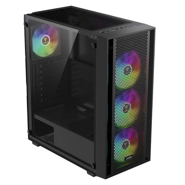 Boîtier Gamdias Aura GC2 Elite Mesh Black, boîtier avec design élégant, éclairage RGB dynamique et ventilation supérieure pour une performance de jeu optimale – Achetez-le chez multitech.ma