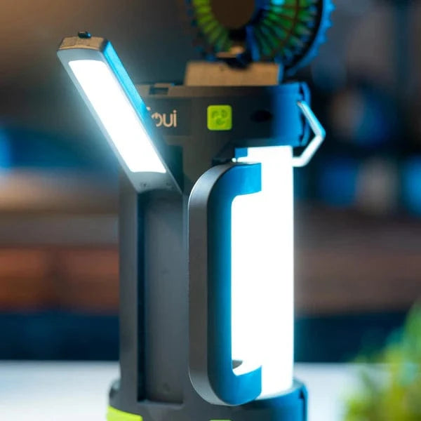 Goui GLOW Lampe de camping avec ventilateur – Idéal pour l’extérieur, disponible sur multitech.ma Maroc Marrakech