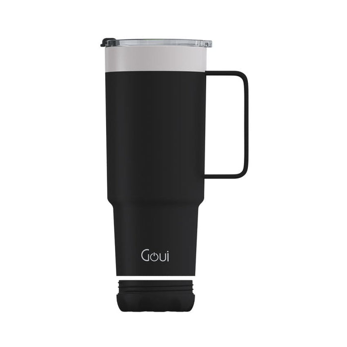 Goui TUMBLER – Gobelet thermique en acier inoxydable avec poignée (Noir Pierre), disponible sur multitech.ma Maroc Marrakech