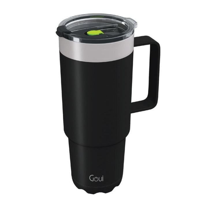 Goui TUMBLER – Gobelet thermique en acier inoxydable avec poignée (Noir Pierre), disponible sur multitech.ma Maroc Marrakech