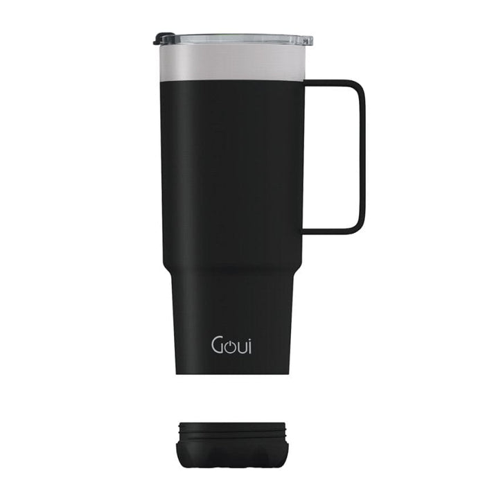 Goui TUMBLER – Gobelet thermique en acier inoxydable avec poignée (Noir Pierre), disponible sur multitech.ma Maroc Marrakech