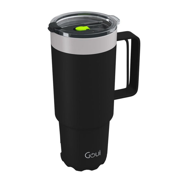 Goui TUMBLER – Gobelet thermique en acier inoxydable avec poignée (Noir Pierre), disponible sur multitech.ma Maroc Marrakech