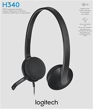 Casque Logitech H340 USB noir avec micro filaire