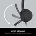 Casque Logitech H340 USB noir avec micro filaire