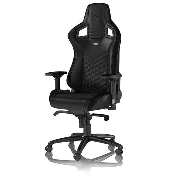 Chaise Gaming Noblechairs EPIC Black en similicuir, accoudoirs 4D, dossier inclinable, confort premium pour les gamers sur multitech.ma