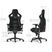 Chaise gaming Noblechairs EPIC Real Leather Black avec accoudoirs 4D et dossier inclinable pour un confort supérieur sur Multitech.ma