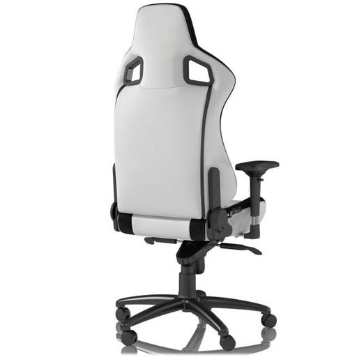 Chaise gaming Noblechairs EPIC White/Black en similicuir avec accoudoirs 4D et dossier inclinable pour un confort optimal sur multitech.ma