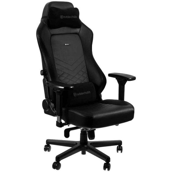 Chaise gaming Noblechairs HERO Black en similicuir avec accoudoirs 4D et dossier inclinable pour un confort optimal sur multitech.ma