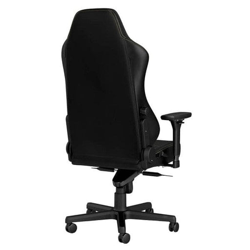 Chaise gaming Noblechairs HERO Black/Gold avec accoudoirs 4D et dossier inclinable, pour un confort et un style incomparables. Disponible sur multitech.ma