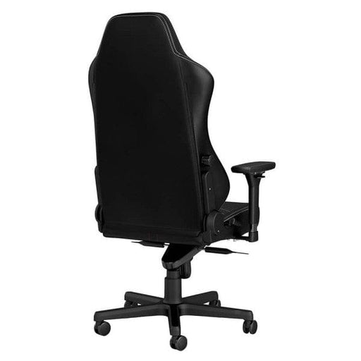 Chaise gaming Noblechairs HERO Black/Platinum White avec accoudoirs 4D et dossier inclinable, conçu pour un confort optimal pendant les longues sessions de jeu. chez Multitech.ma