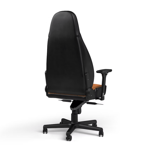 Noblechairs ICON Real Leather Cognac/Black – Fauteuil gaming en cuir véritable, design sophistiqué et accoudoirs 4D pour un confort sur-mesure.Disponible chez Multitech.ma