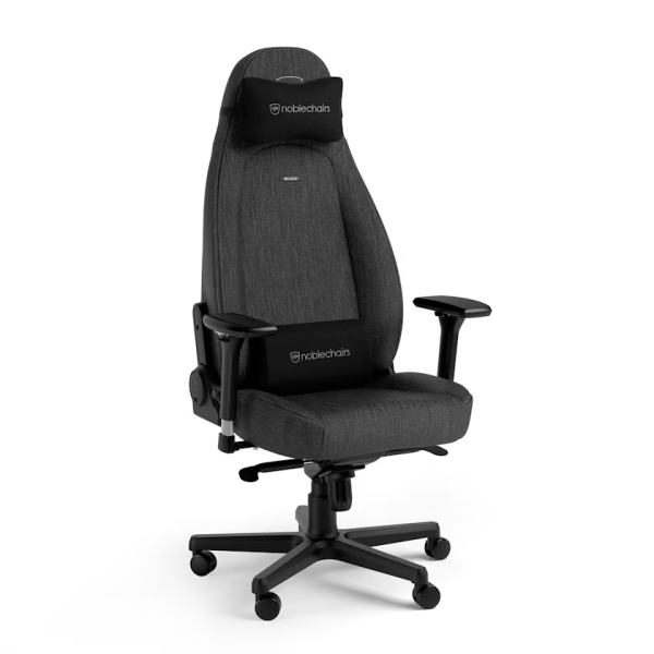 Noblechairs ICON TX Anthracite – Fauteuil gaming avec tissu respirant, accoudoirs 4D et design moderne pour un confort durable.chez multitech.ma