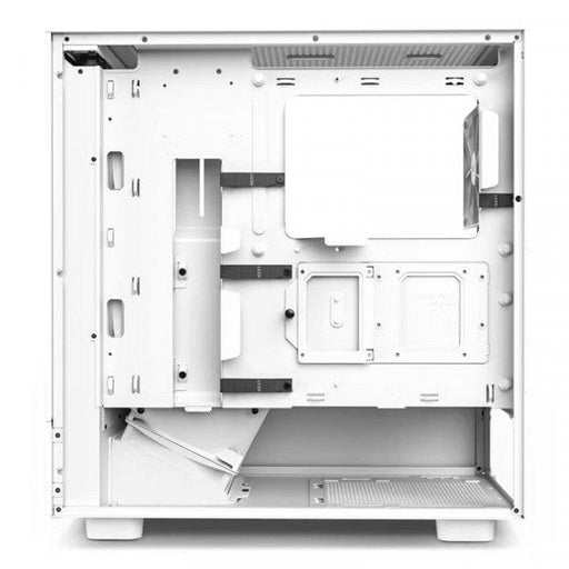 Boîtier PC NZXT H5 Flow White, boîtier gaming avec design moderne, panneaux mesh pour un flux d'air optimal et refroidissement performant – Disponible chez multitech.ma