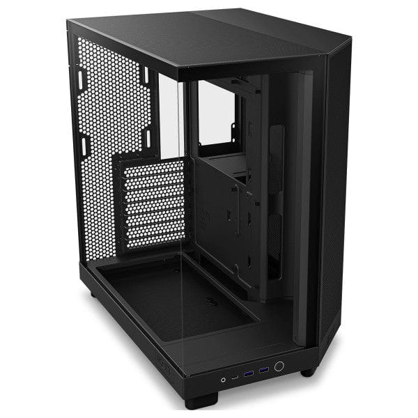 Boîtier NZXT H6 Flow Black, boîtier PC avec airflow amélioré, panneau latéral en verre trempé et grande capacité de refroidissement chez Multitech.ma