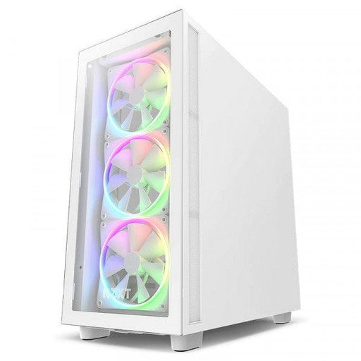 Boîtier PC NZXT H7 Elite White, boîtier avec design élégant et minimaliste, panneau avant mesh pour un flux d'air optimal et espace pour une configuration de jeu de haute performance – En vente sur multitech.ma