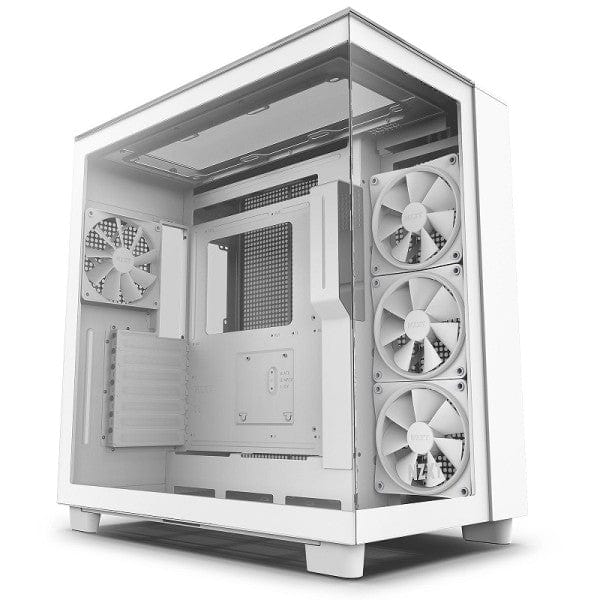 Boîtier PC Moyen Tour NZXT H9 Elite White avec fenêtre en verre trempé sur multitech.ma.