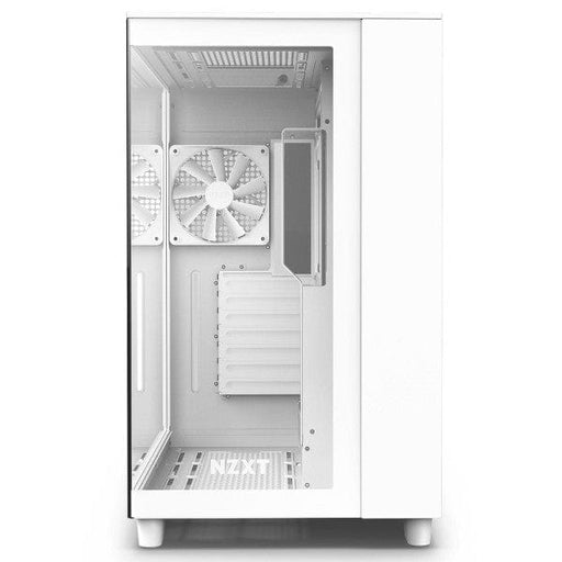 Boîtier PC Moyen Tour NZXT H9 Flow White avec fenêtre en verre trempé sur multitech.ma